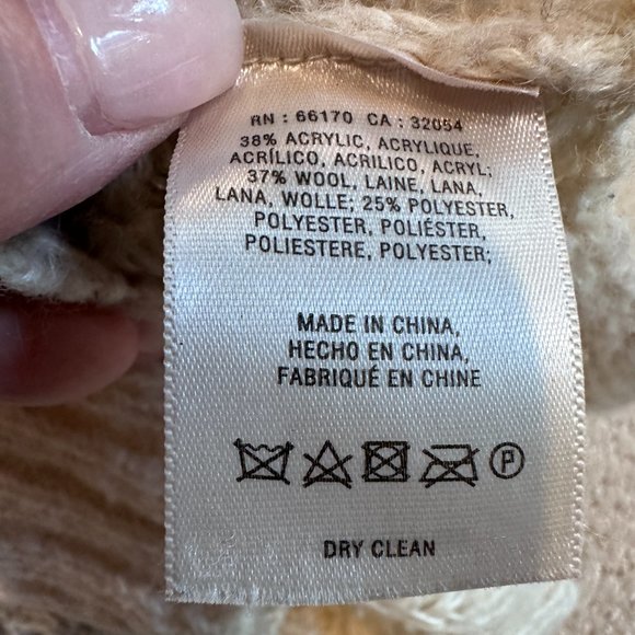 Field Flower Anthropologie Sweater Boho Chunky Crewneck Open Knit Oatmeal XS - Picture 8 of 9